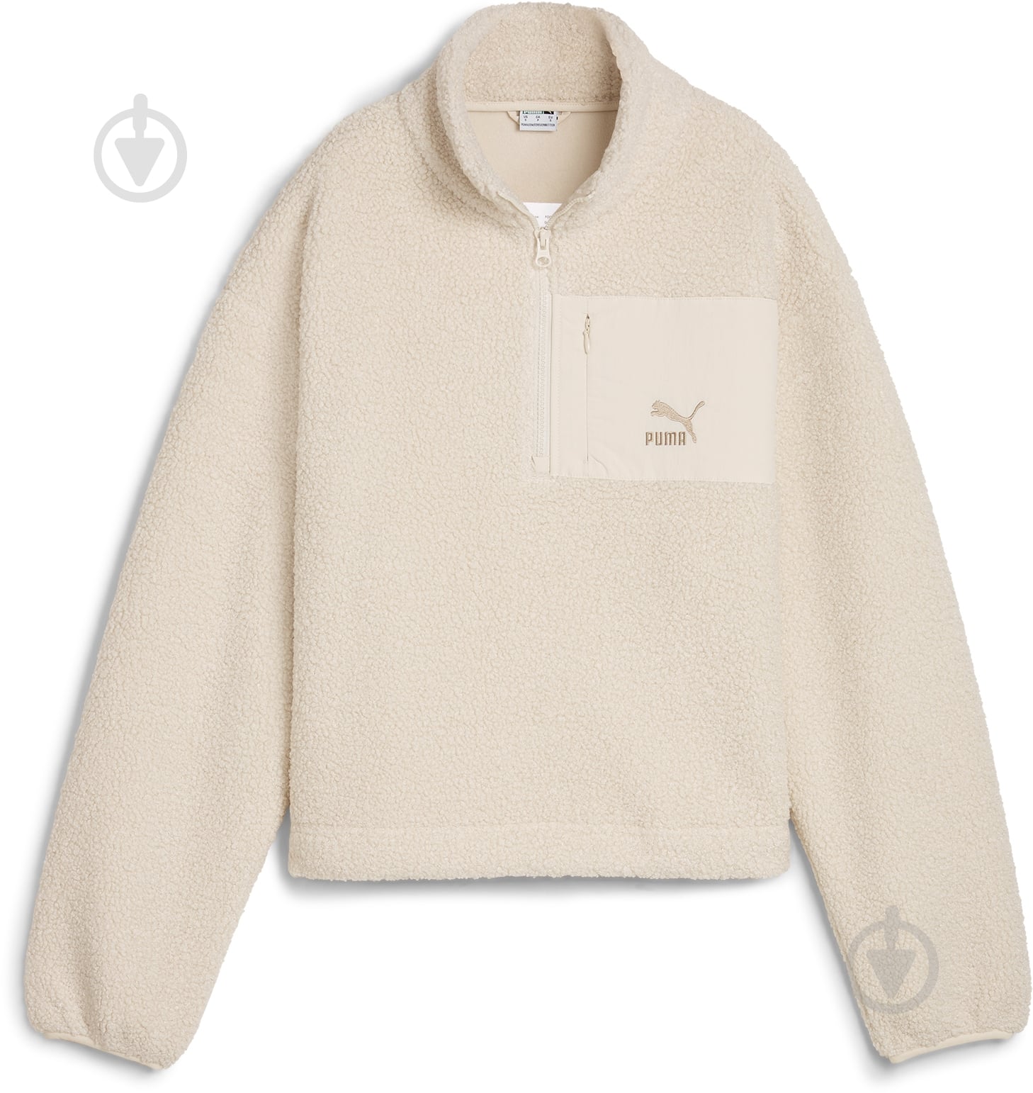 Джемпер Puma CLASSICS WINTERIZED HALF-ZIP 62679687 р.M бежевый - фото 1