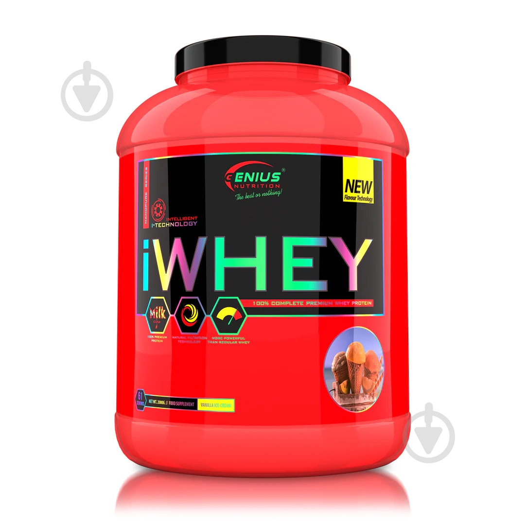 Протеин Genius Nutrition iWhey ванильный 2000 г - фото 1 Протеин Genius Nutrition iWhey ванильный 2000 г - фото 1