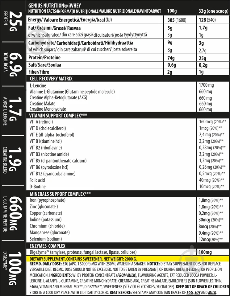 Протеин Genius Nutrition iWhey ванильный 2000 г - фото 2 Протеин Genius Nutrition iWhey ванильный 2000 г - фото 2