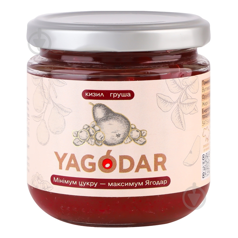Джем YAGODAR Кизил и груша 210 г - фото 2