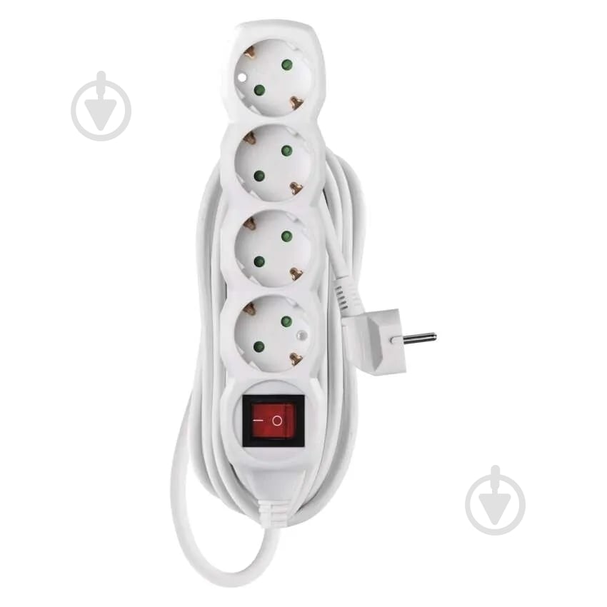 Подовжувач з вимикачем Emos 16A 3680 Вт із заземленням 4 гн. білий 1,5 м P1421R - фото 1 Подовжувач з вимикачем Emos 16A 3680 Вт із заземленням 4 гн. білий 1,5 м P1421R - фото 1