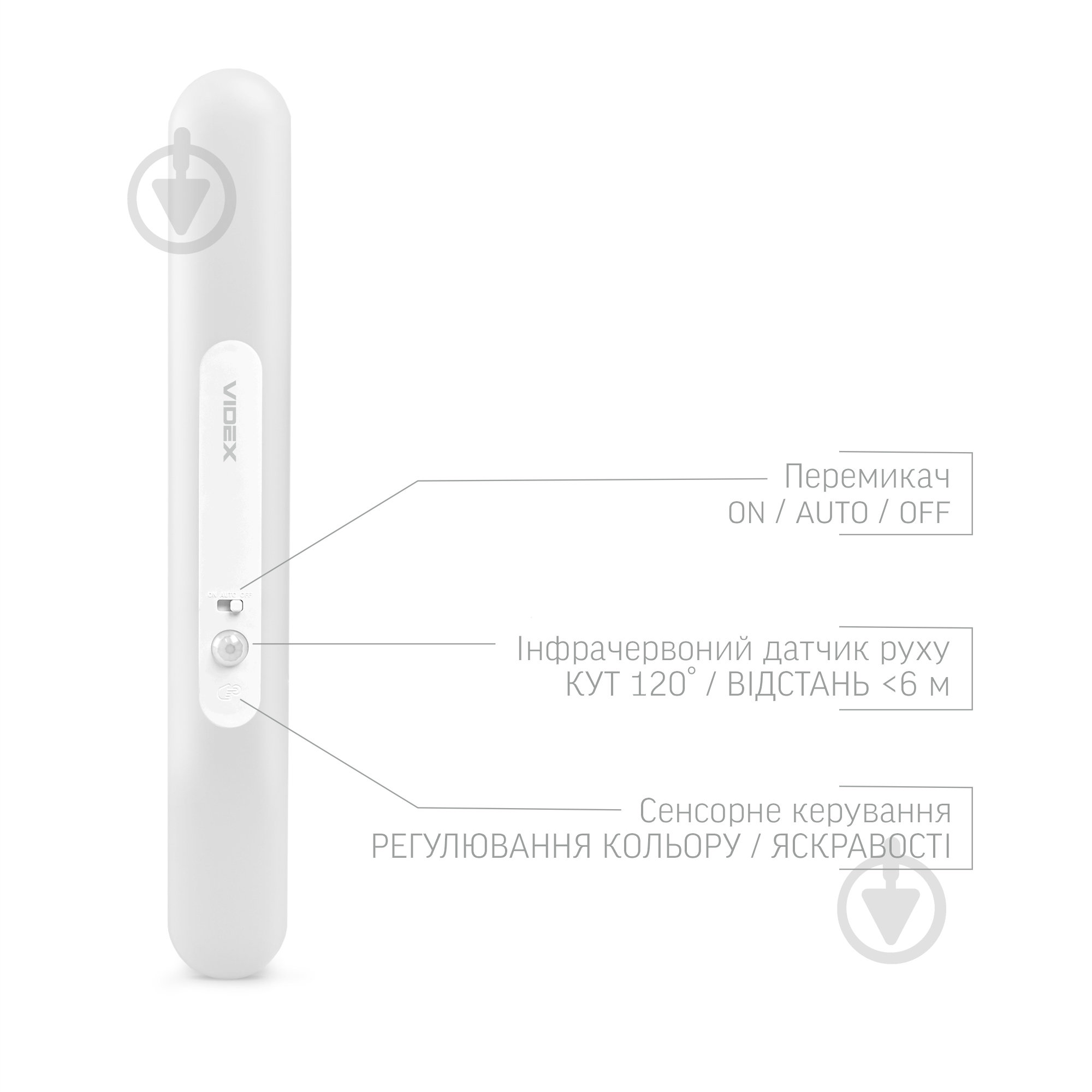 Светильник-ночник LED Videx VL-NL013W-SR 150Lm 3000K-6500K белый 28223 - фото 3 Светильник-ночник LED Videx VL-NL013W-SR 150Lm 3000K-6500K белый 28223 - фото 3