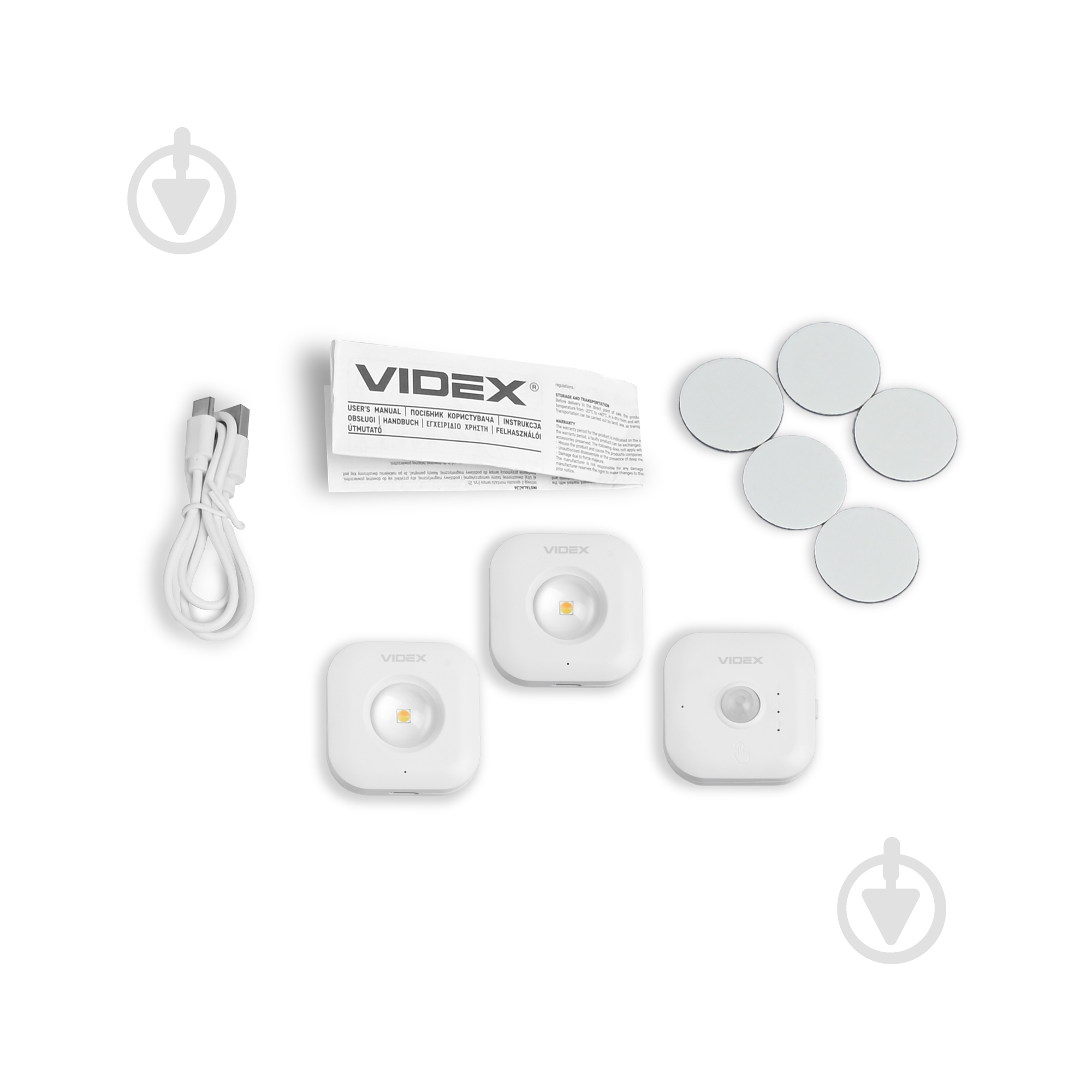 Світильник-нічник LED Videx VL-NL075-21 35Lm 3000K-6500K 2 шт. білий 28224 - фото 4