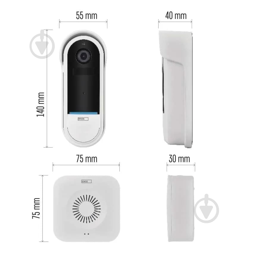 IP-відеодомофон Emos GoSmart 6700 mAh IP65 з Wi-Fi H4032 - фото 2 IP-відеодомофон Emos GoSmart 6700 mAh IP65 з Wi-Fi H4032 - фото 2