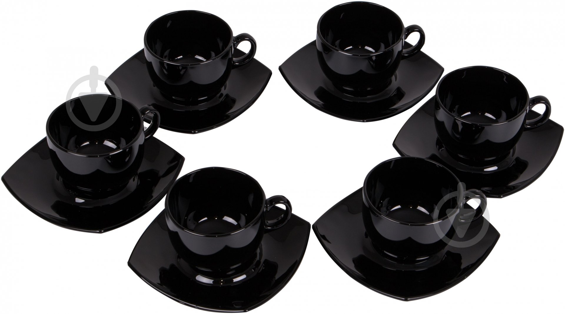 Сервиз чайный Luminarc Quadrato Black 12 предметов на 6 персон - фото 1 Сервиз чайный Luminarc Quadrato Black 12 предметов на 6 персон - фото 1