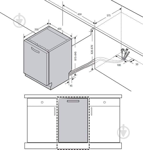 Вбудовувана посудомийна машина Samsung DW50R4070BB/WT - фото 19