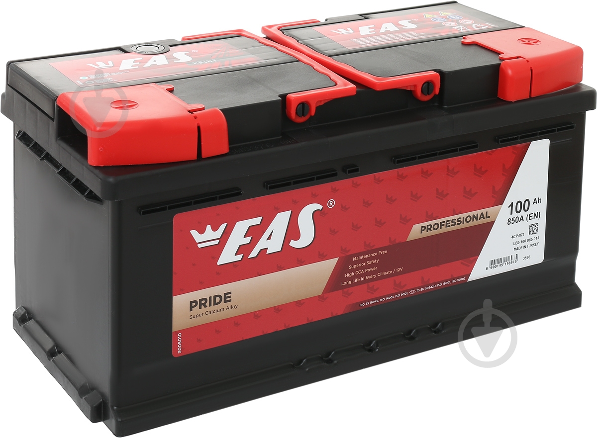 Аккумулятор автомобильный EAS Pride LB5 100Ah 850A 12V «+» справа (116975) - фото 1 Аккумулятор автомобильный EAS Pride LB5 100Ah 850A 12V «+» справа (116975) - фото 1