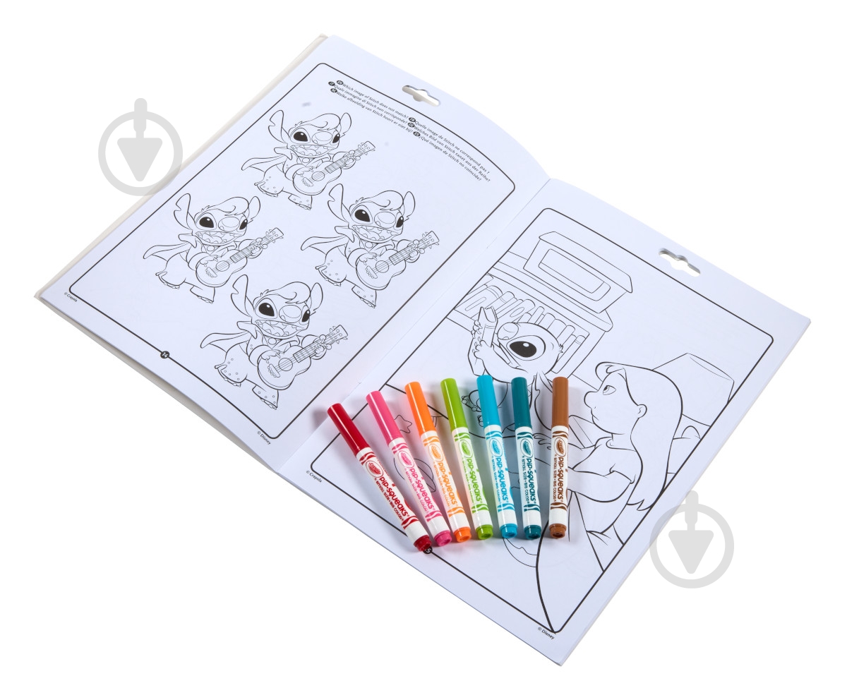 Книга-розмальовка «"Lilo & Stitch", 32 сторінки та 7 фломастерів» - фото 2
