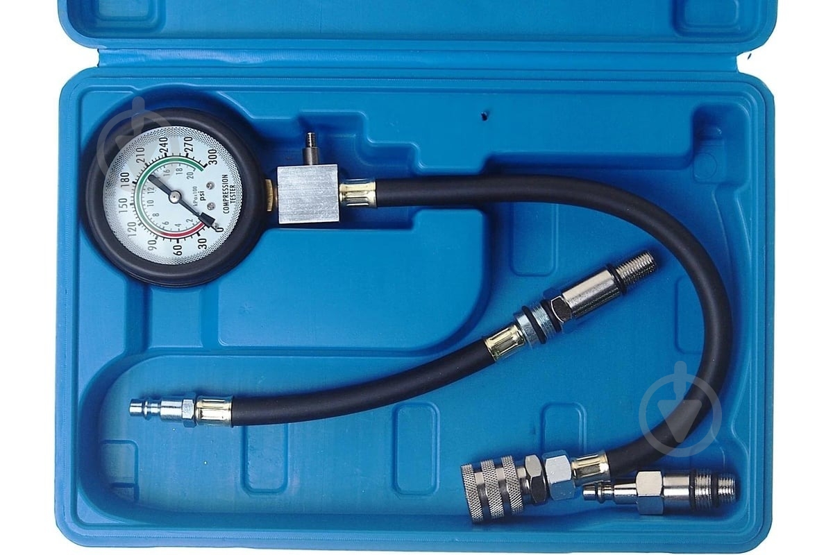 Компресометр ROCKFORCE для бензинових двигунів (0-21bar) 4 пр. у кейсі RF-907G09 (RF-4011254) - фото 2 Компресометр ROCKFORCE для бензинових двигунів (0-21bar) 4 пр. у кейсі RF-907G09 (RF-4011254) - фото 2