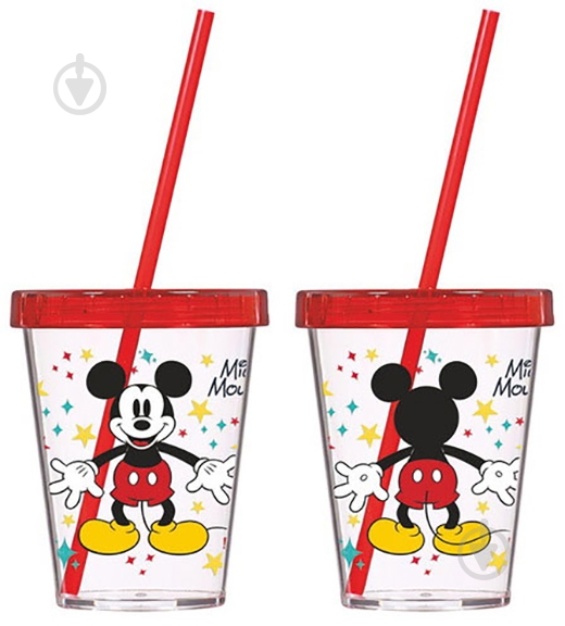 Стакан высокий Herevin DISNEY Mickey Mouse с трубочкой 600 мл 1 шт. - фото 1 Стакан высокий Herevin DISNEY Mickey Mouse с трубочкой 600 мл 1 шт. - фото 1