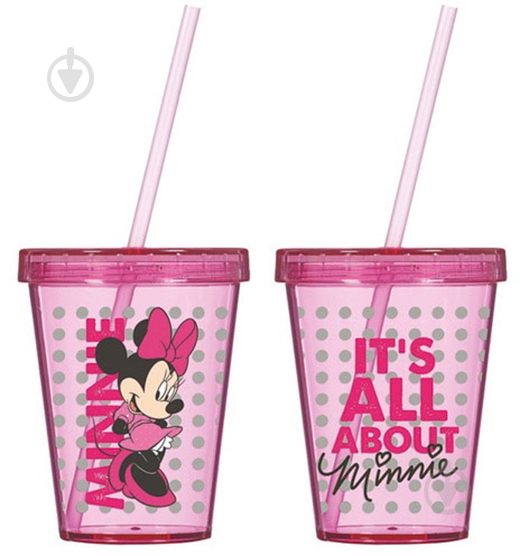 Склянка висока Herevin DISNEY Minnie Mouse з трубочкою 600 мл 1 шт. - фото 1