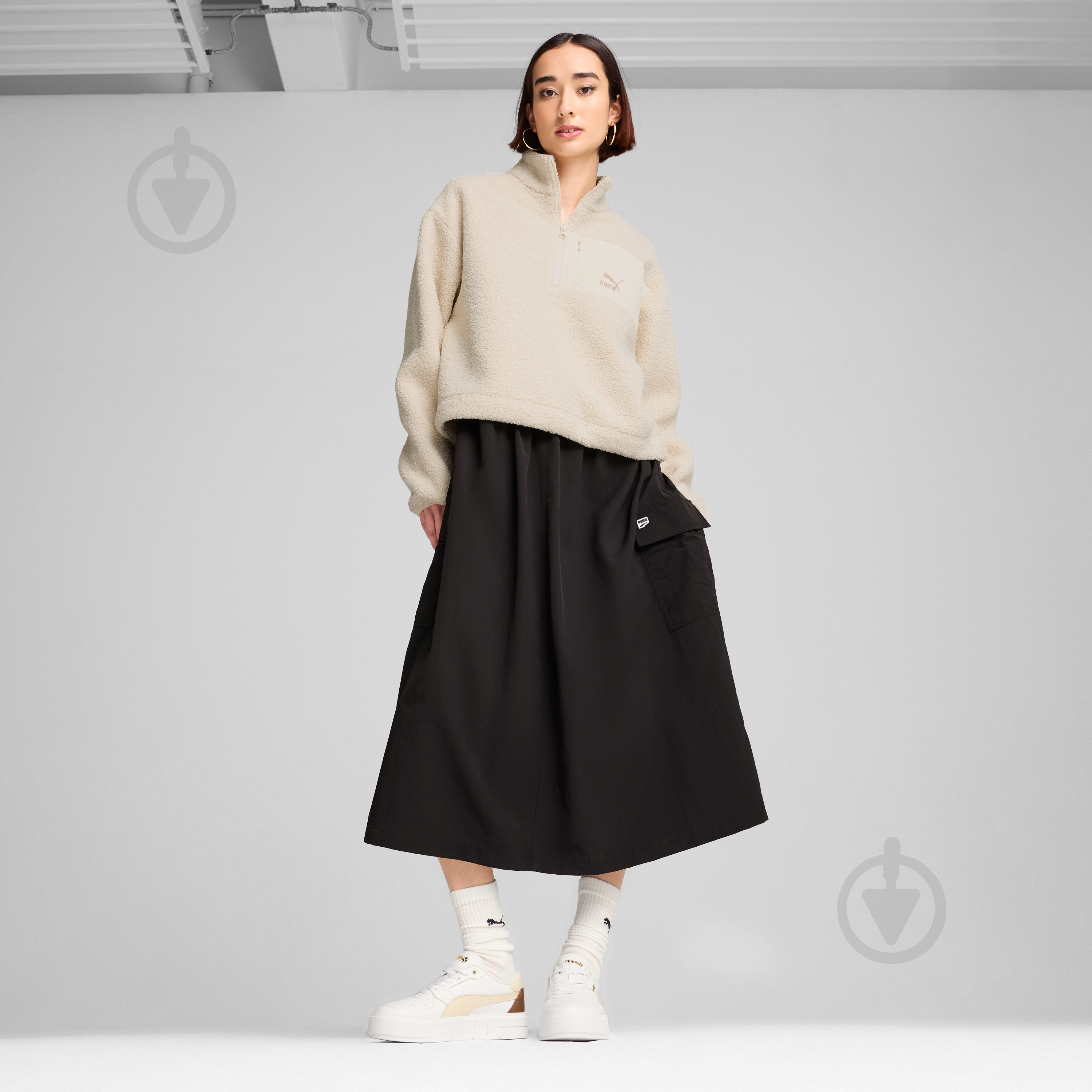 Джемпер Puma CLASSICS WINTERIZED HALF-ZIP 62679687 р.S бежевый - фото 5