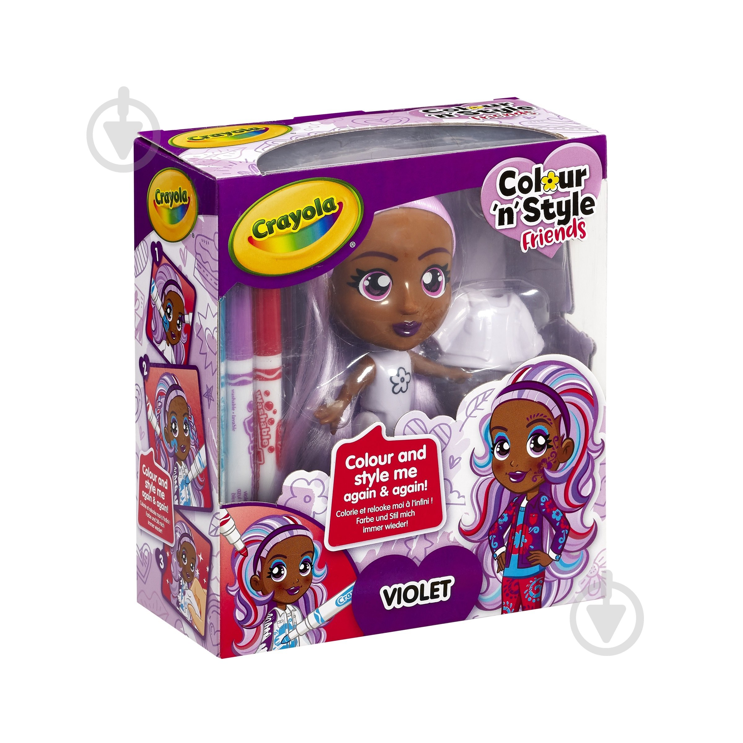 Набір для творчості Crayola Colour n Style Стильні дівчата Віолетта 918939.005 - фото 2