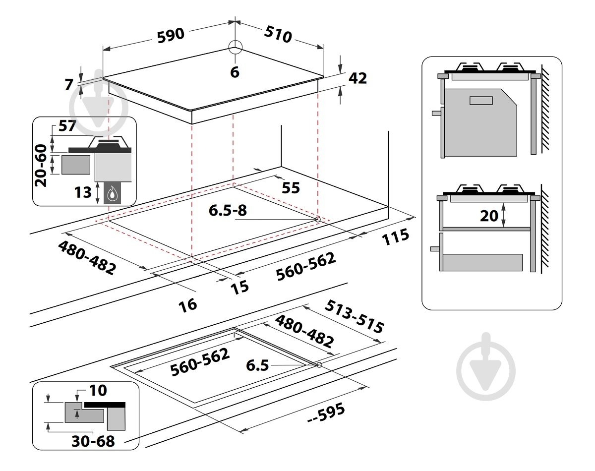 Варильна поверхня газова Whirlpool GOA 6425/NB1 - фото 5 Варильна поверхня газова Whirlpool GOA 6425/NB1 - фото 5