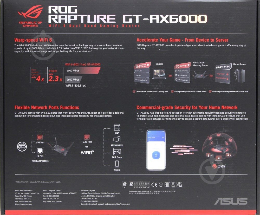 Маршрутизатор Asus Rapture GT-AX6000 - фото 7 Маршрутизатор Asus Rapture GT-AX6000 - фото 7