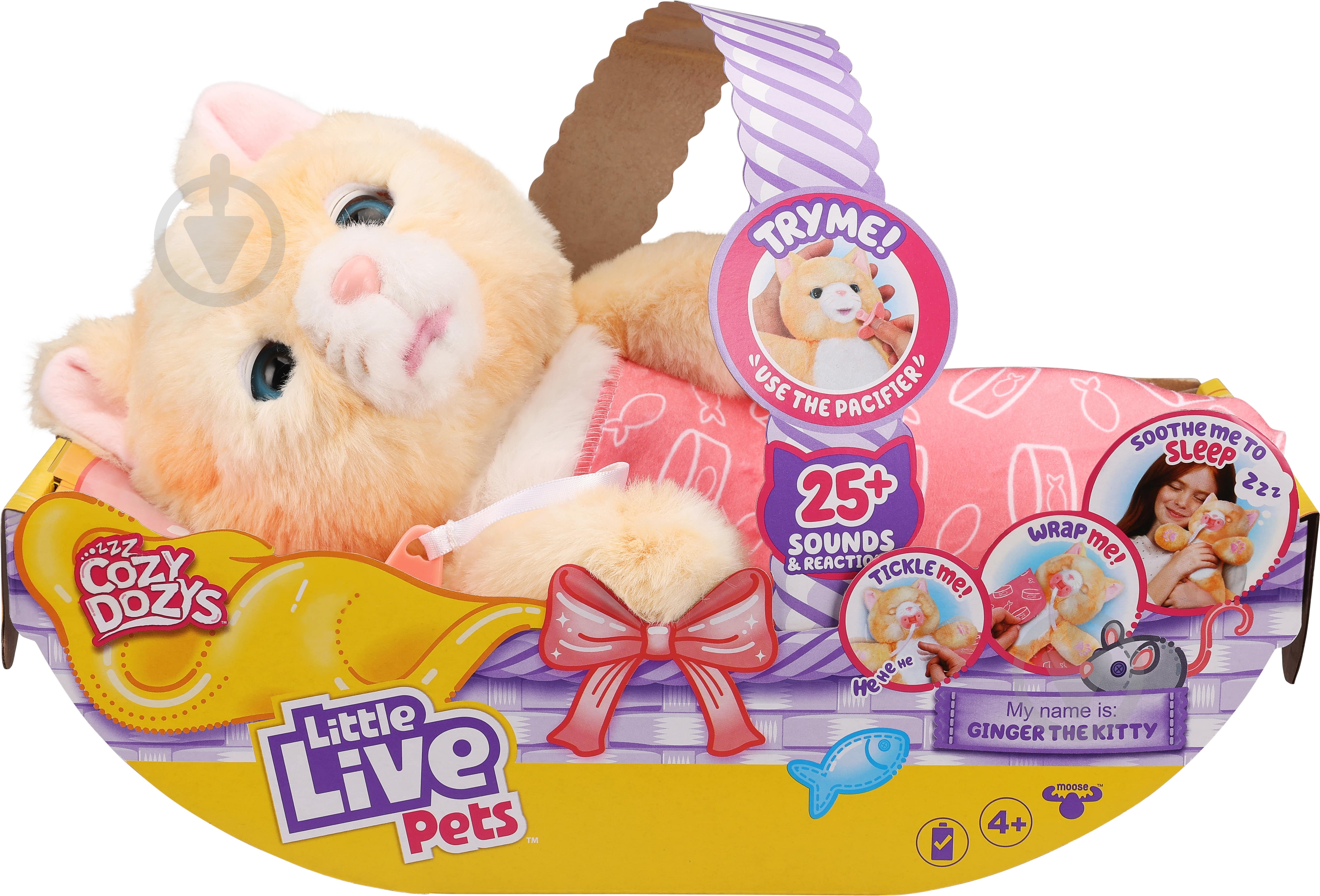 Игрушка интерактивная Moose Котенок-обнимашка Джинджер 26492 - фото 1 Игрушка интерактивная Moose Котенок-обнимашка Джинджер 26492 - фото 1