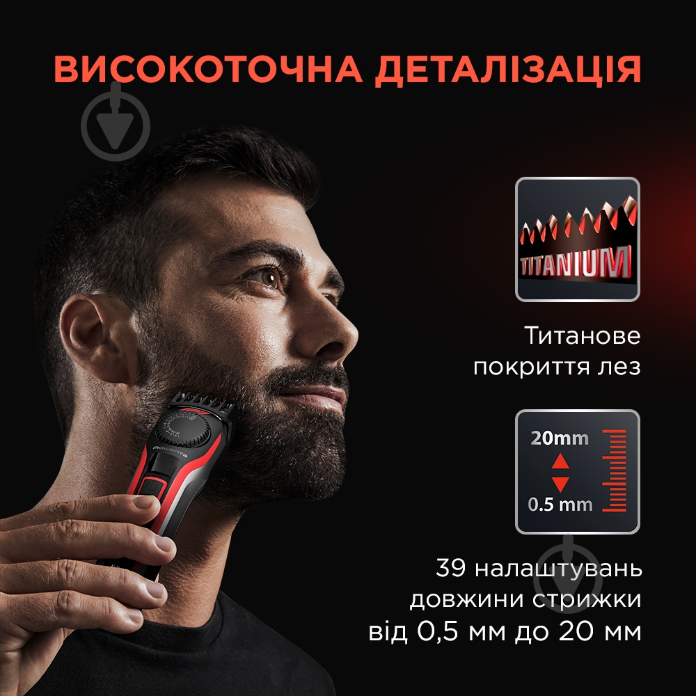 ВІТРИНА! Тример для бороди Rowenta Formula 1® TN384MF0 - фото 7 ВІТРИНА! Тример для бороди Rowenta Formula 1® TN384MF0 - фото 7