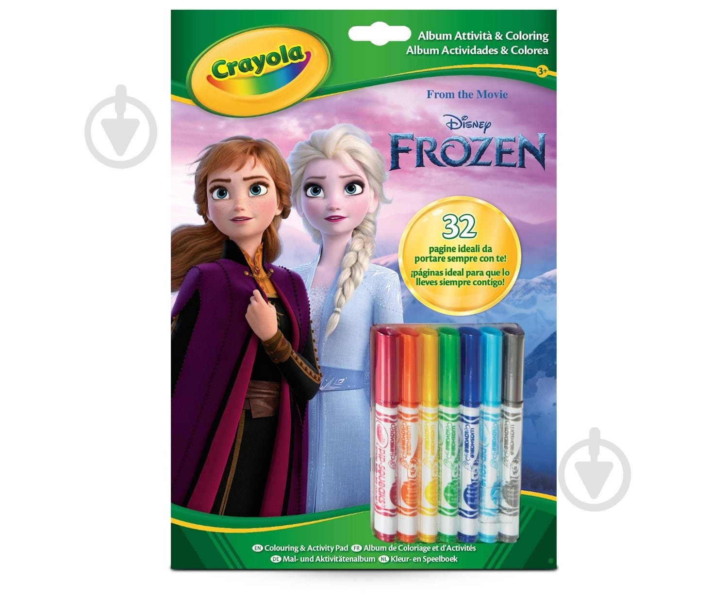 Книга-розмальовка Crayola "Disney Frozen", 32 сторінки та 7 фломастерів 04-5900G - фото 1