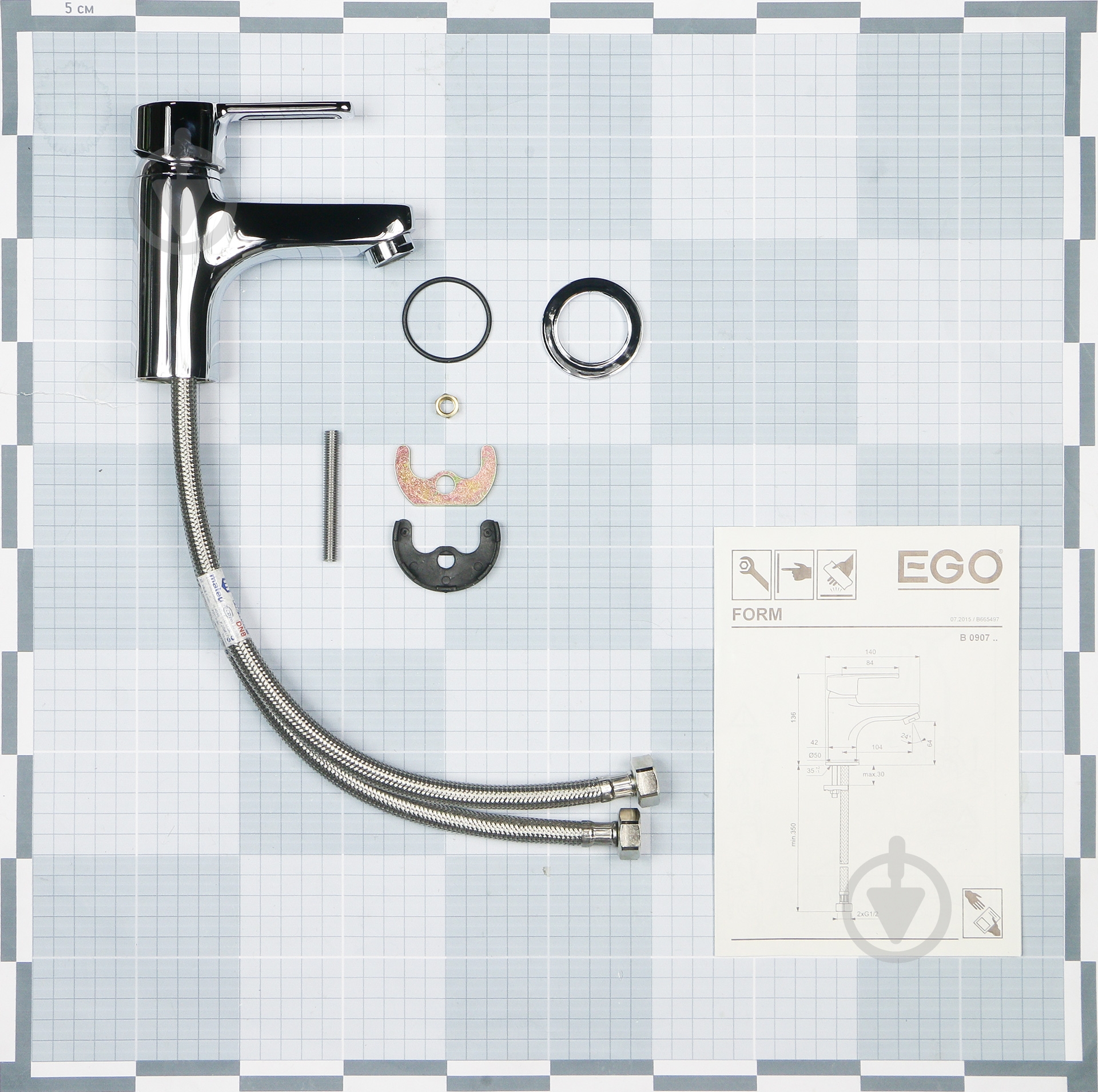 Смеситель для умывальника EGO Form B0907AA - фото 2