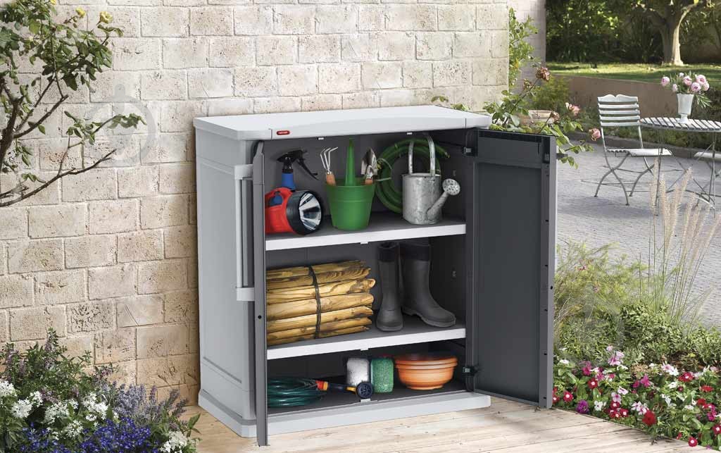 Ящик Keter Optima Outdoor Base бежево-серый - фото 3 Ящик Keter Optima Outdoor Base бежево-серый - фото 3