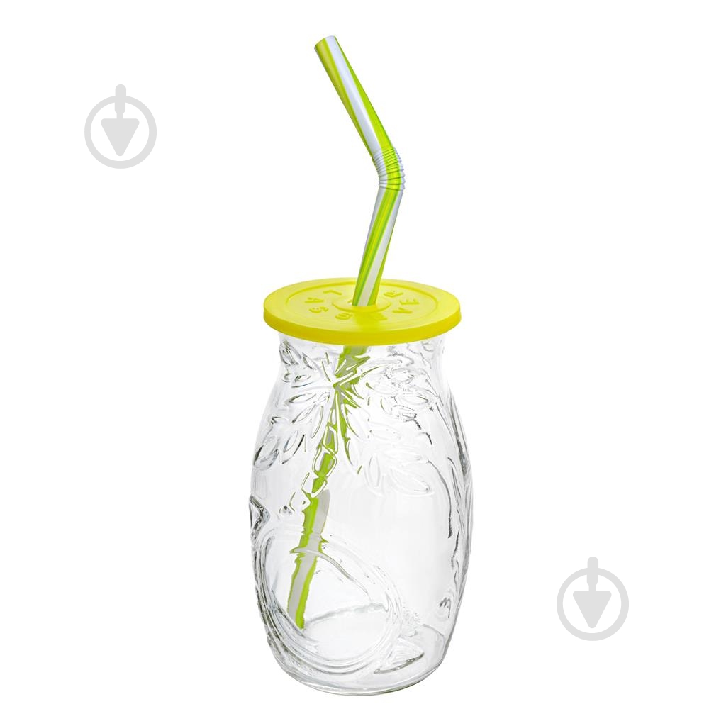 Склянка із соломинкою 500 мл 1 шт. Everglass - фото 2 Склянка із соломинкою 500 мл 1 шт. Everglass - фото 2