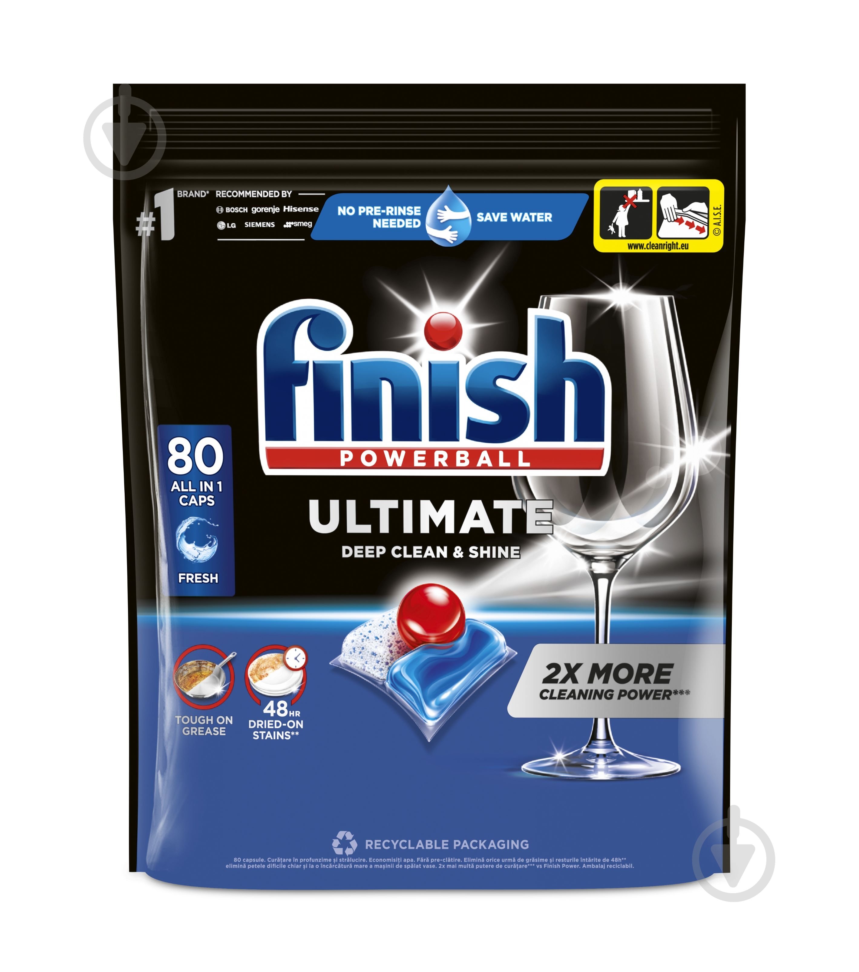 Капсули для посудомийних машин Finish Ultimate All in 1 80 шт. - фото 1