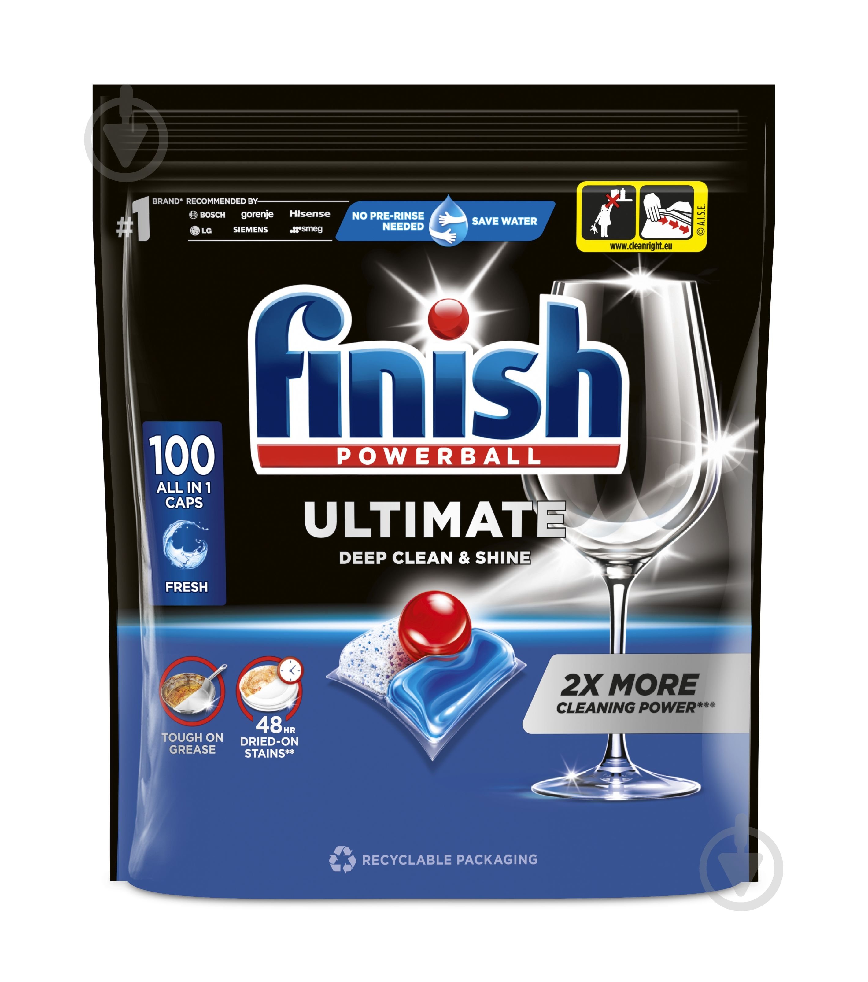 Капсули для посудомийних машин Finish Ultimate All in 1 100 шт. - фото 1