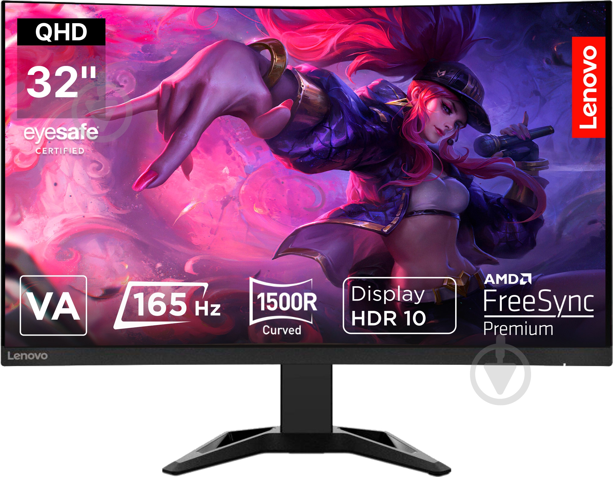 Монітор Lenovo G32QC-30 31,5" (66F2GAC1UA) - фото 1