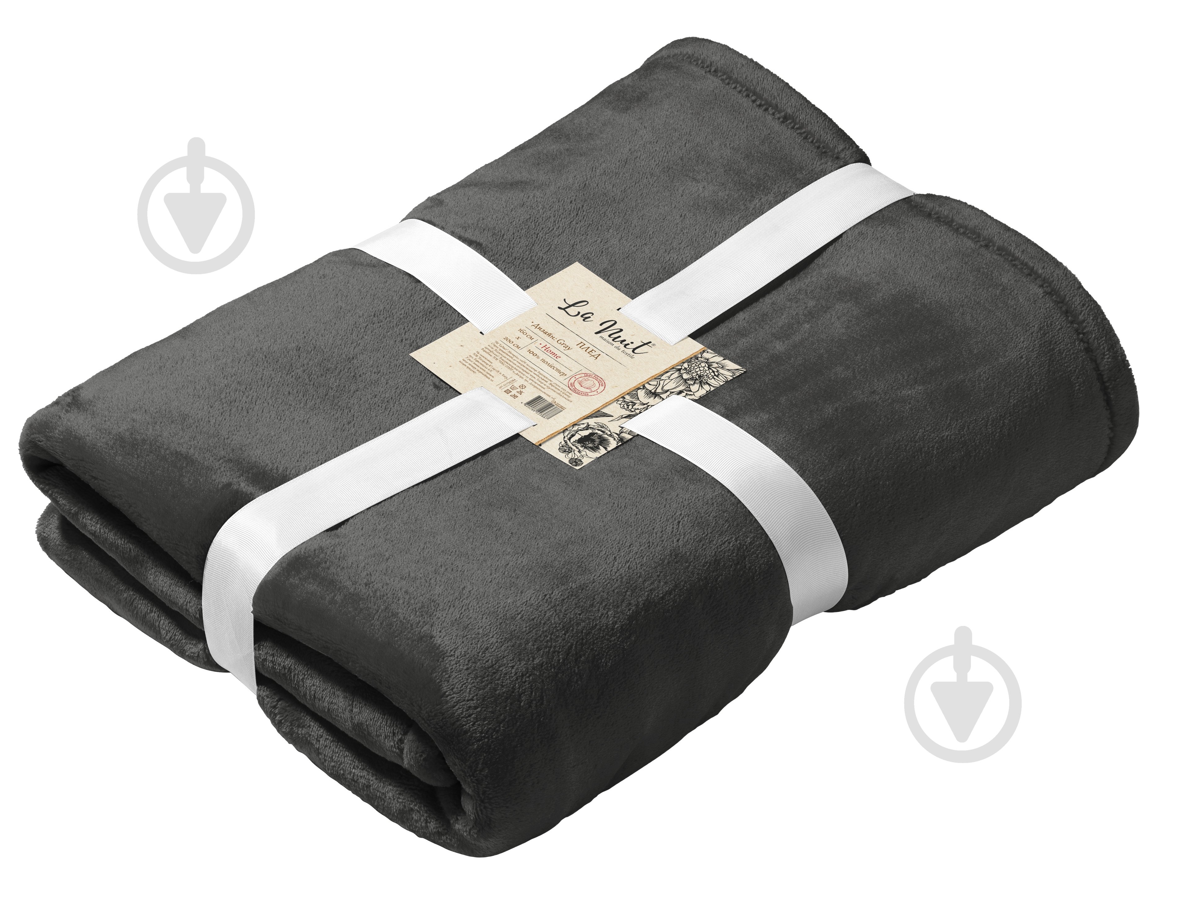 Плед Gray 160x200 см серый La Nuit - фото 1 Плед Gray 160x200 см серый La Nuit - фото 1