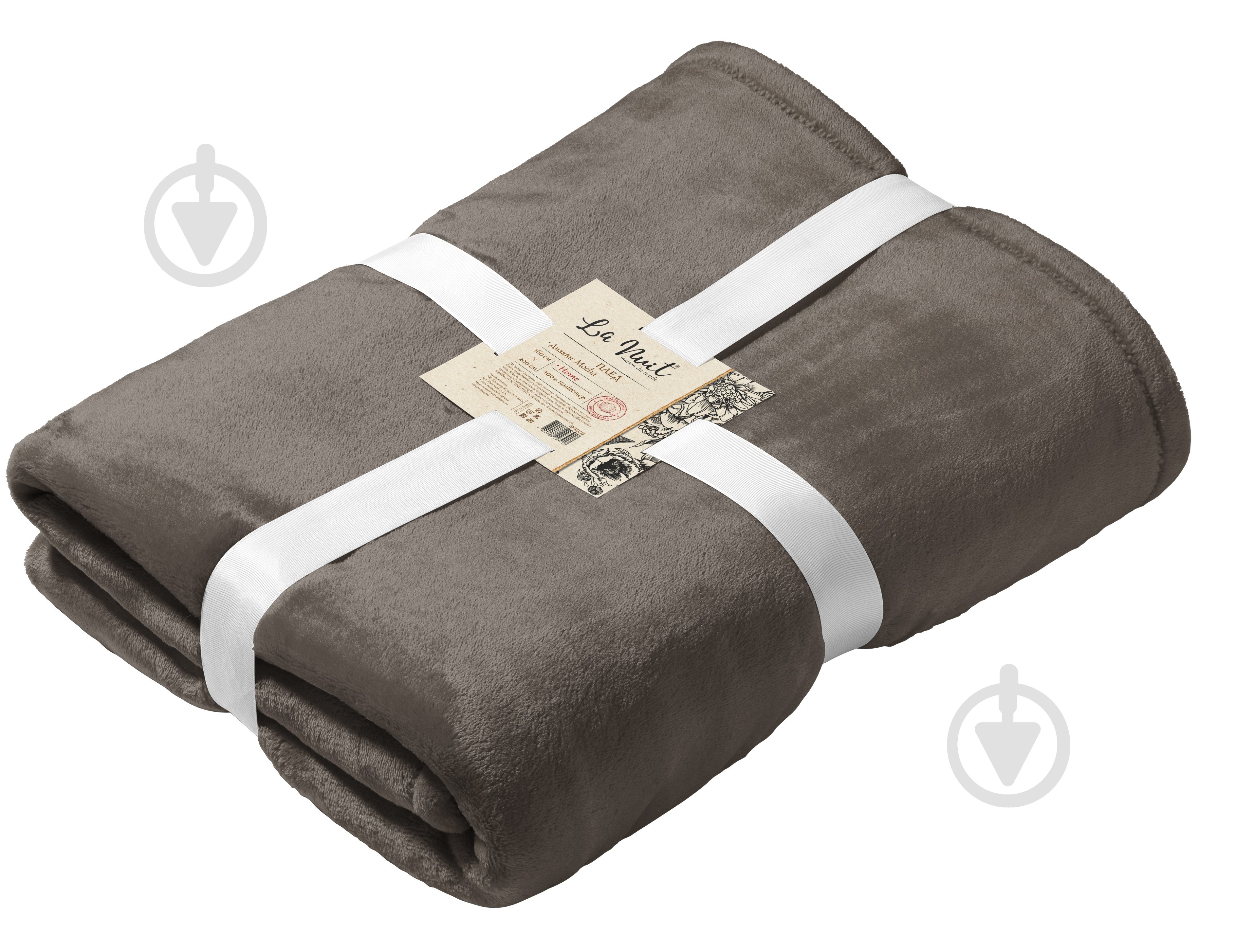 Плед Mocha 160x200 см світло-сірий La Nuit - фото 1 Плед Mocha 160x200 см світло-сірий La Nuit - фото 1