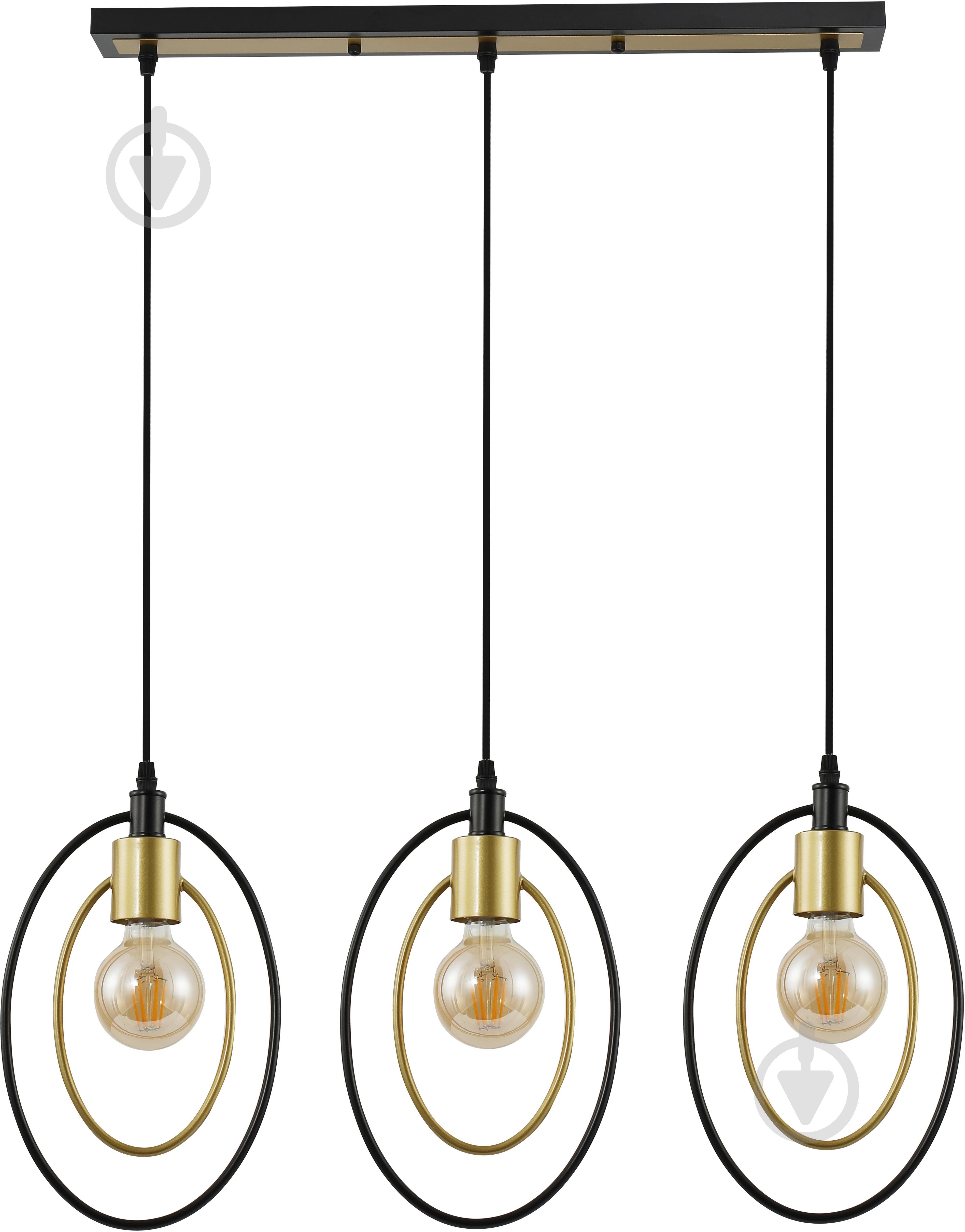 Світильник підвісний Sensio Venus 3x40 Вт E27 чорний із золотим ALG-07477/3L - фото 1 Світильник підвісний Sensio Venus 3x40 Вт E27 чорний із золотим ALG-07477/3L - фото 1