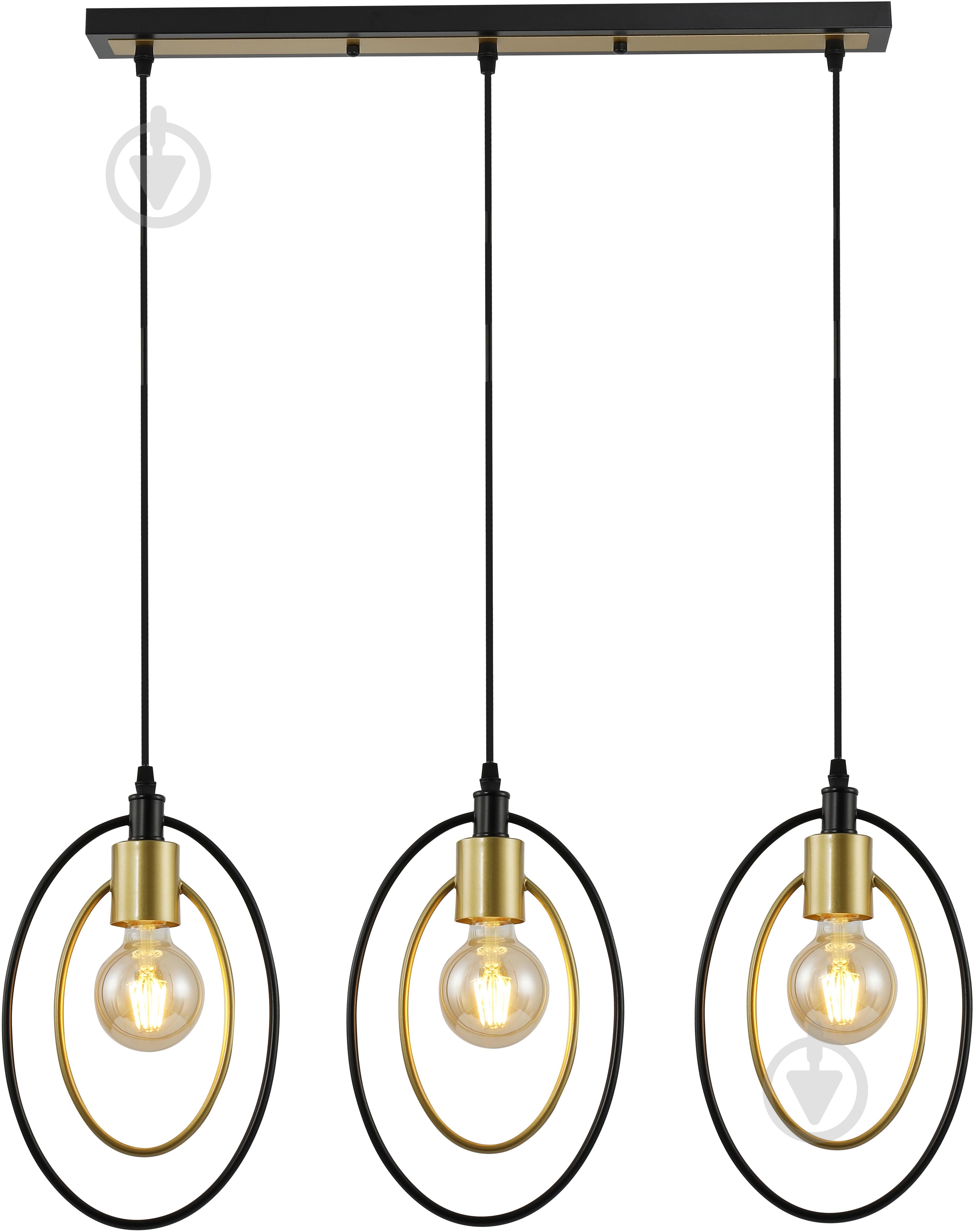 Світильник підвісний Sensio Venus 3x40 Вт E27 чорний із золотим ALG-07477/3L - фото 2 Світильник підвісний Sensio Venus 3x40 Вт E27 чорний із золотим ALG-07477/3L - фото 2