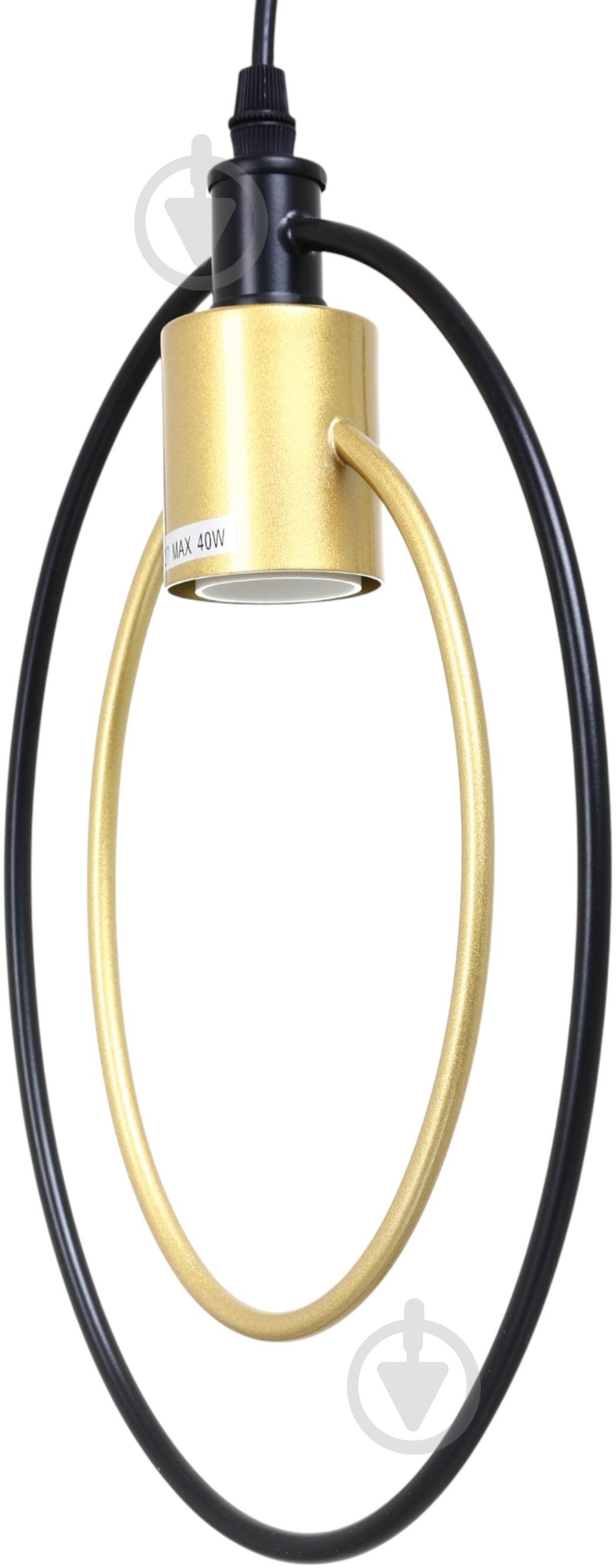 Світильник підвісний Sensio Venus 3x40 Вт E27 чорний із золотим ALG-07477/3L - фото 3 Світильник підвісний Sensio Venus 3x40 Вт E27 чорний із золотим ALG-07477/3L - фото 3