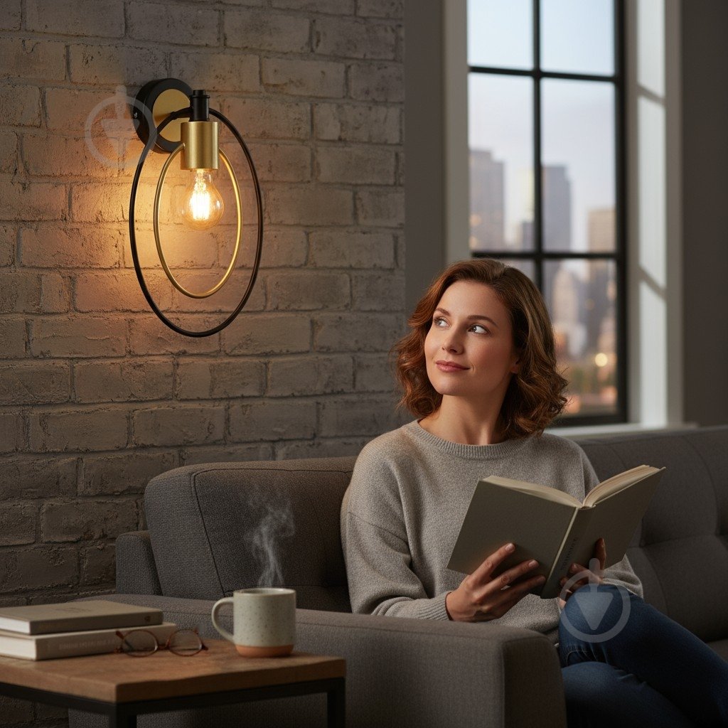 Светильник настенный Sensio Venus 40 Вт E27 черный/золото ALG-07477/1W - фото 6 Светильник настенный Sensio Venus 40 Вт E27 черный/золото ALG-07477/1W - фото 6