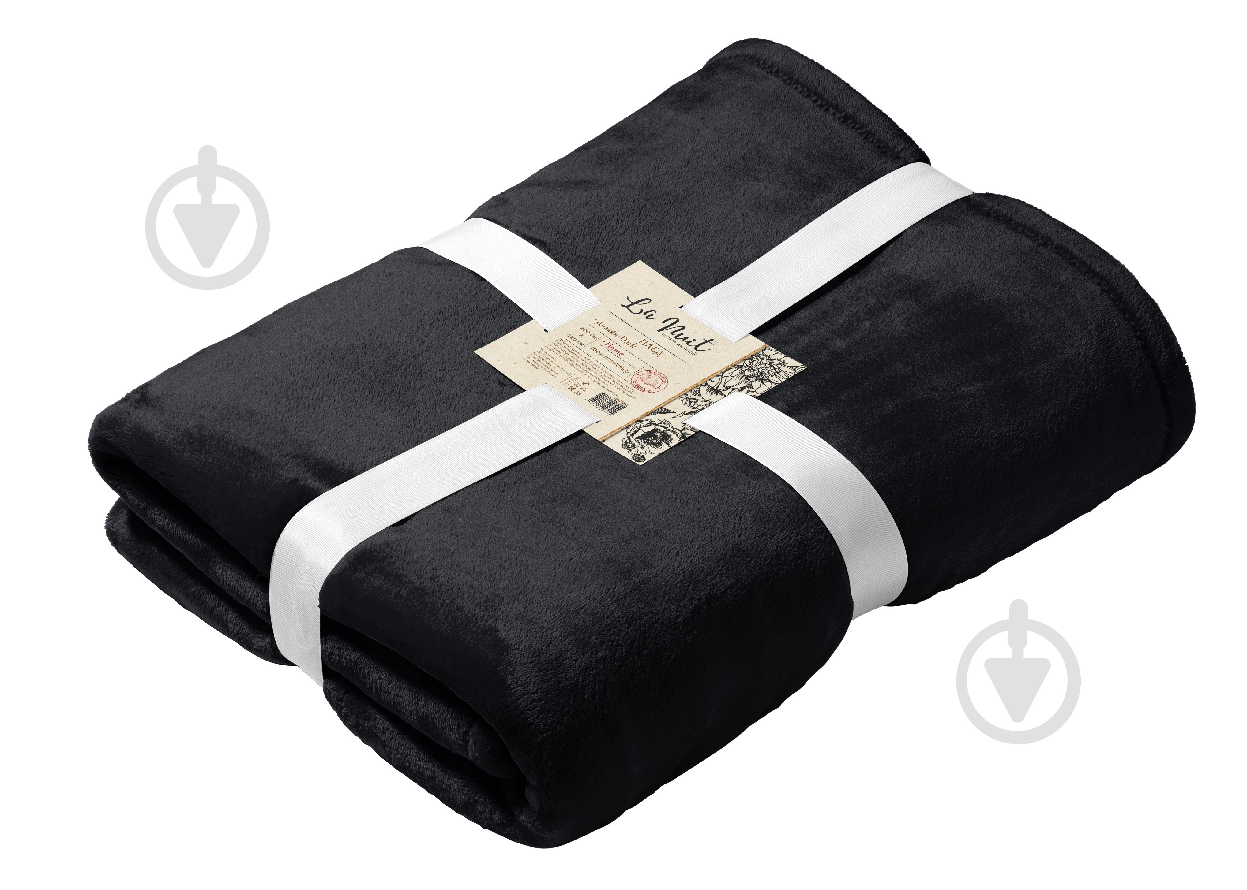 Плед Dark 200x220 см черный La Nuit - фото 1 Плед Dark 200x220 см черный La Nuit - фото 1