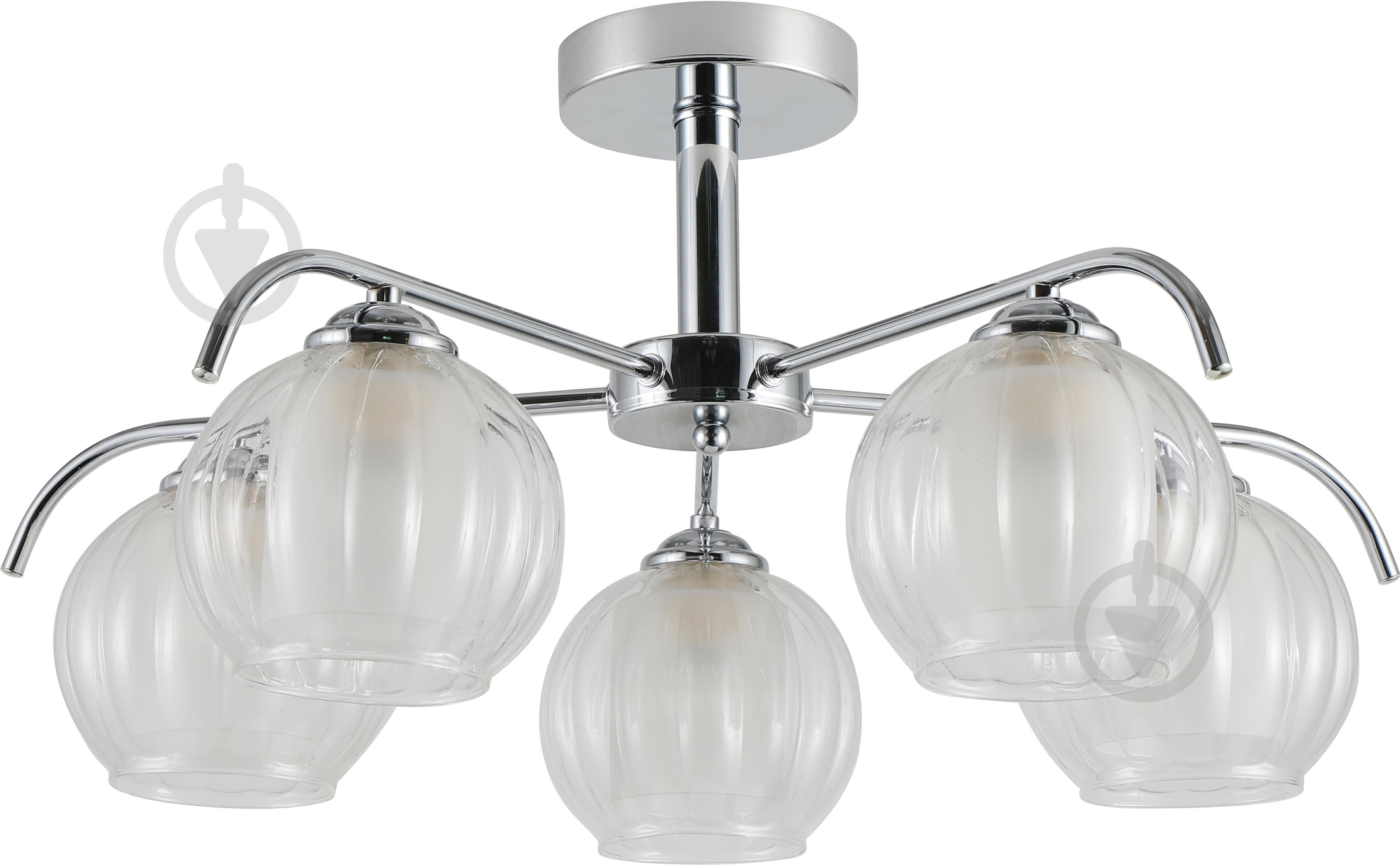 Люстра стельова Sensio Aquarius 5x40 Вт E27 білий/хром ALG-07488/5 - фото 1