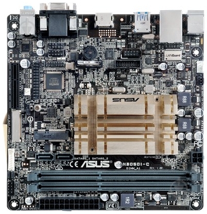 Материнская плата Asus N3050I-C (Integrated CPU, SoC, mini ITX) - фото 1