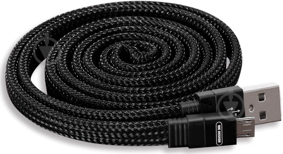 Кабель WK USB – microUSB 1 м черный (346525) Mayar Micro WDC-050 - фото 1
