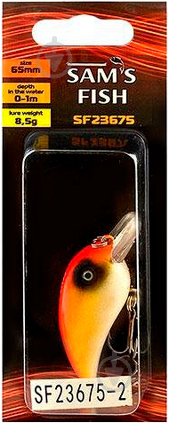 Воблер Sam's Fish Sams Fish SF 23675-2 8,5 г 65 мм - фото 1 Воблер Sam's Fish Sams Fish SF 23675-2 8,5 г 65 мм - фото 1