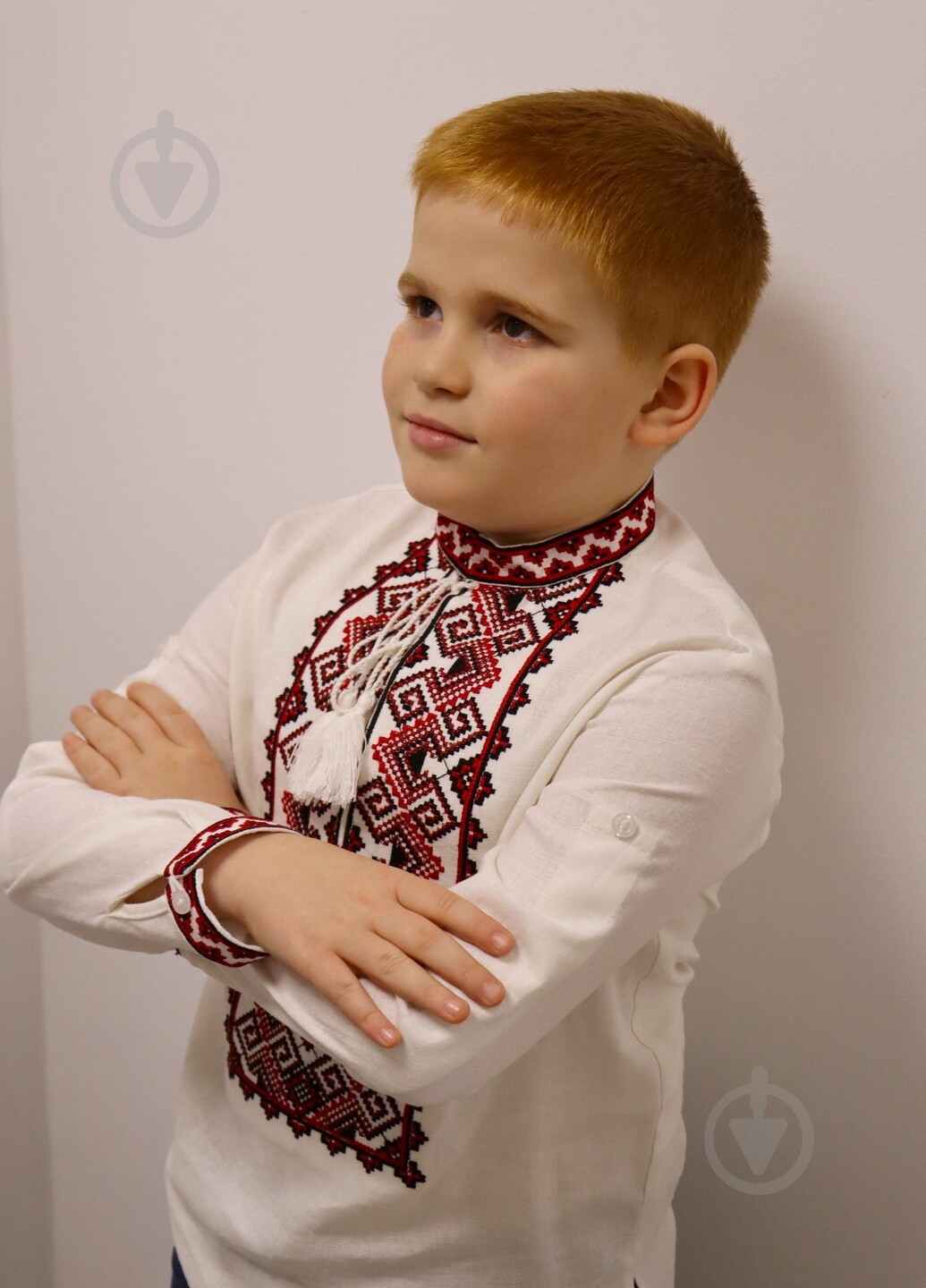 Вышиванка Piccolo Стефан р.122 красный 420169 - фото 3