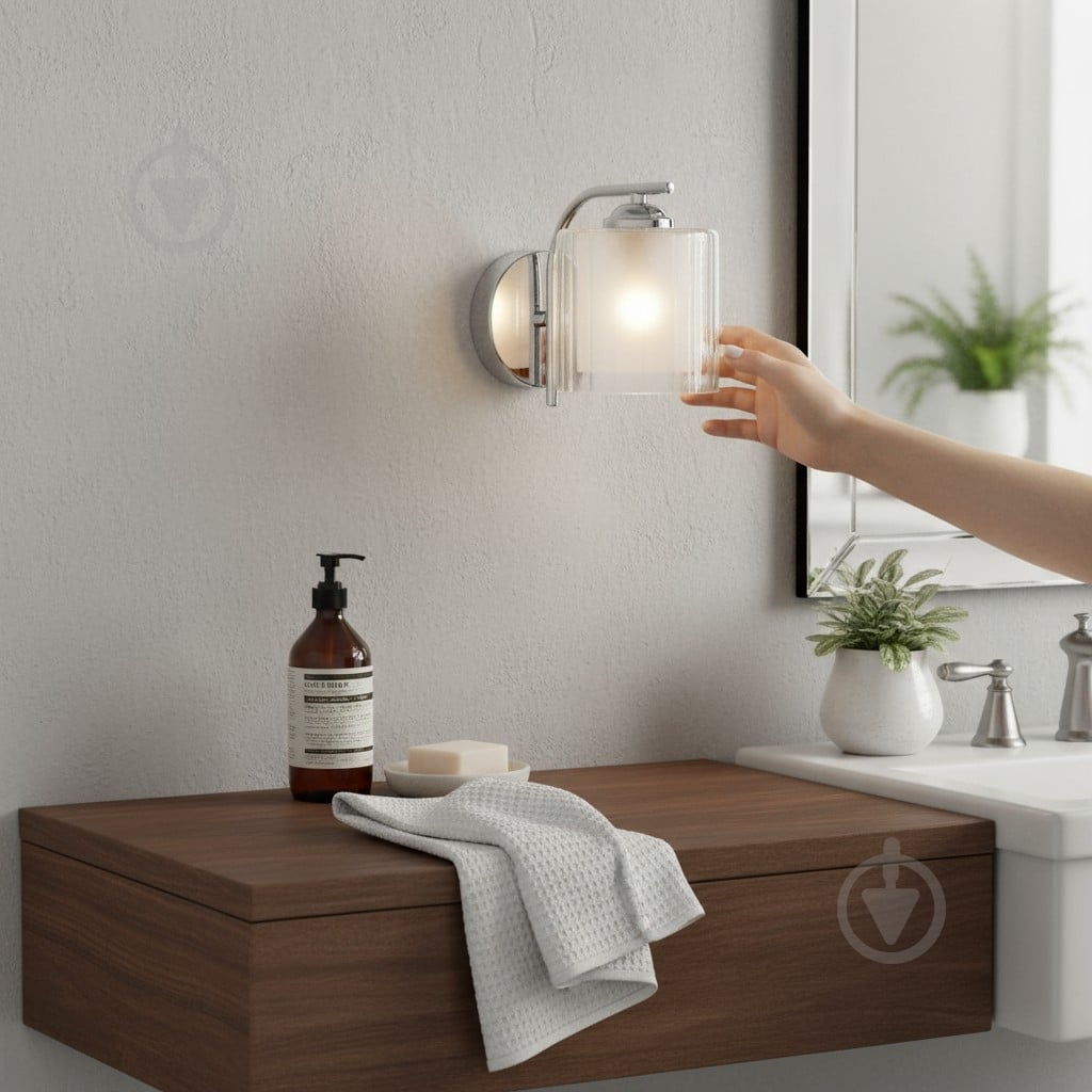 Світильник настінний Sensio Serpens 40 Вт E27 прозорий/хром ALG-07491/1W - фото 6