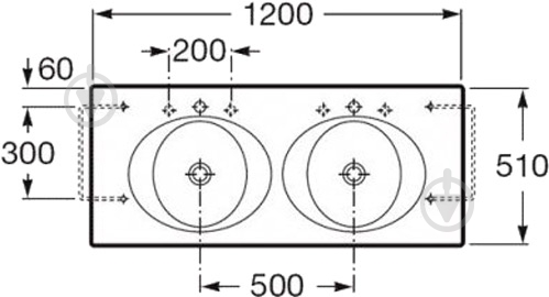 Умывальник ROCA Kalahari 120x51 - фото 2