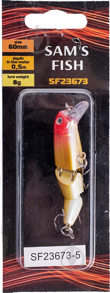 Воблер Sams Fish SF 23673-5 8 г 60 мм трискладовий - фото 2