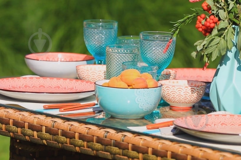 Тарелка обеденная Astera Laces Light Blue 27 см - фото 2