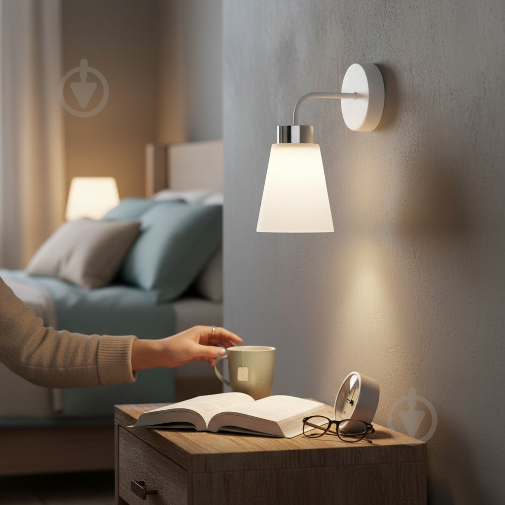 Світильник настінний Sensio Jupiter 40 Вт E27 білий ALG-07539/1W - фото 6