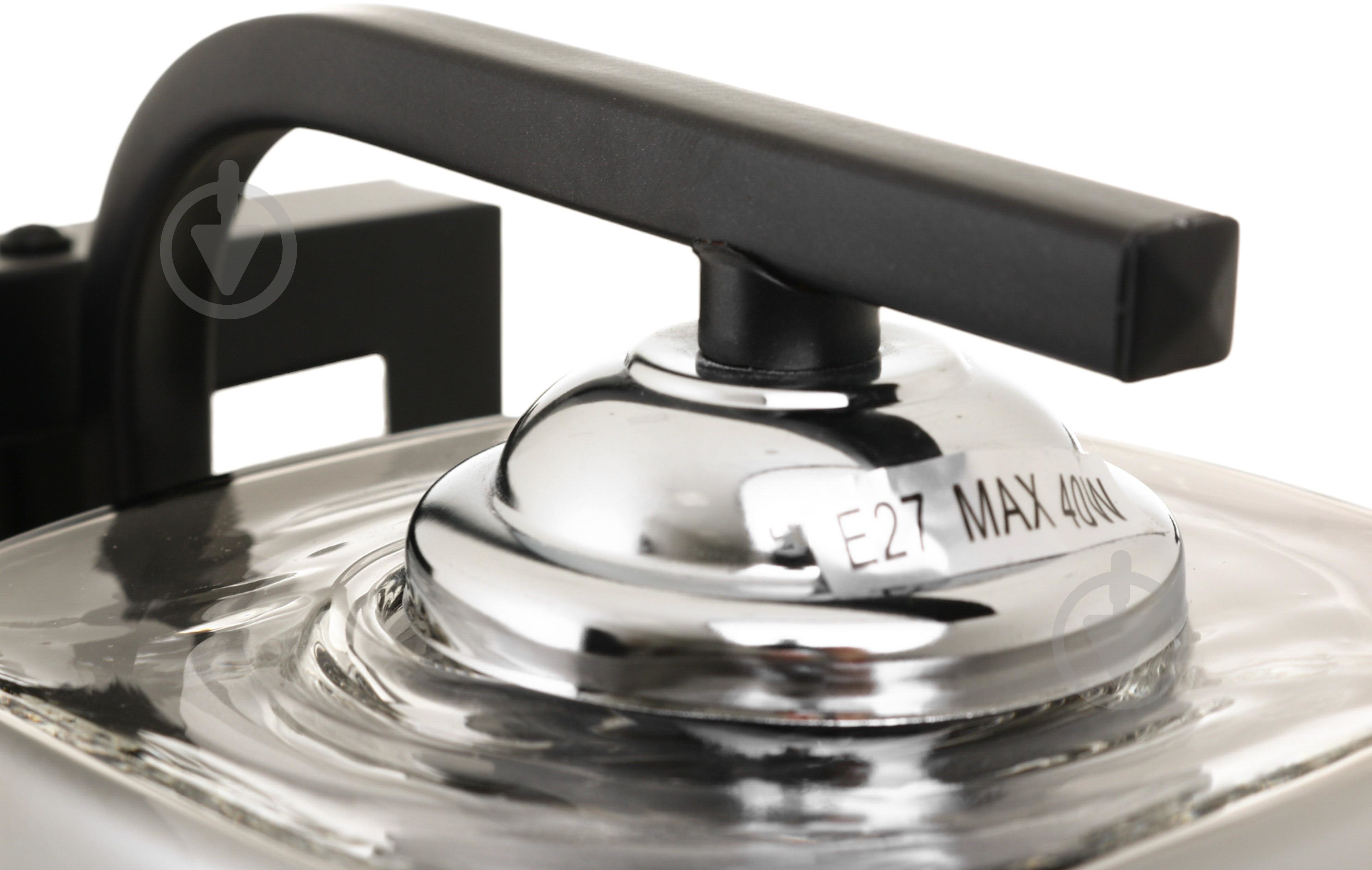 Світильник настінний Sensio Hercules 40 Вт E27 чорний/димчастий ALG-07552/1W - фото 4