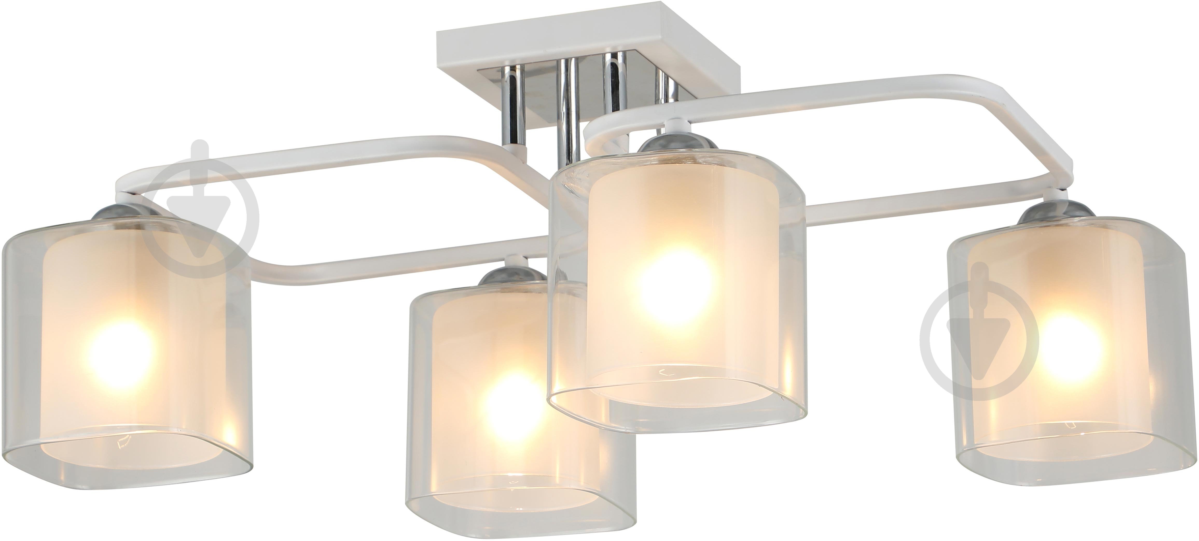 Люстра потолочная Sensio Eridanus 4x40 Вт E27 белый ALG-07553/4 - фото 2