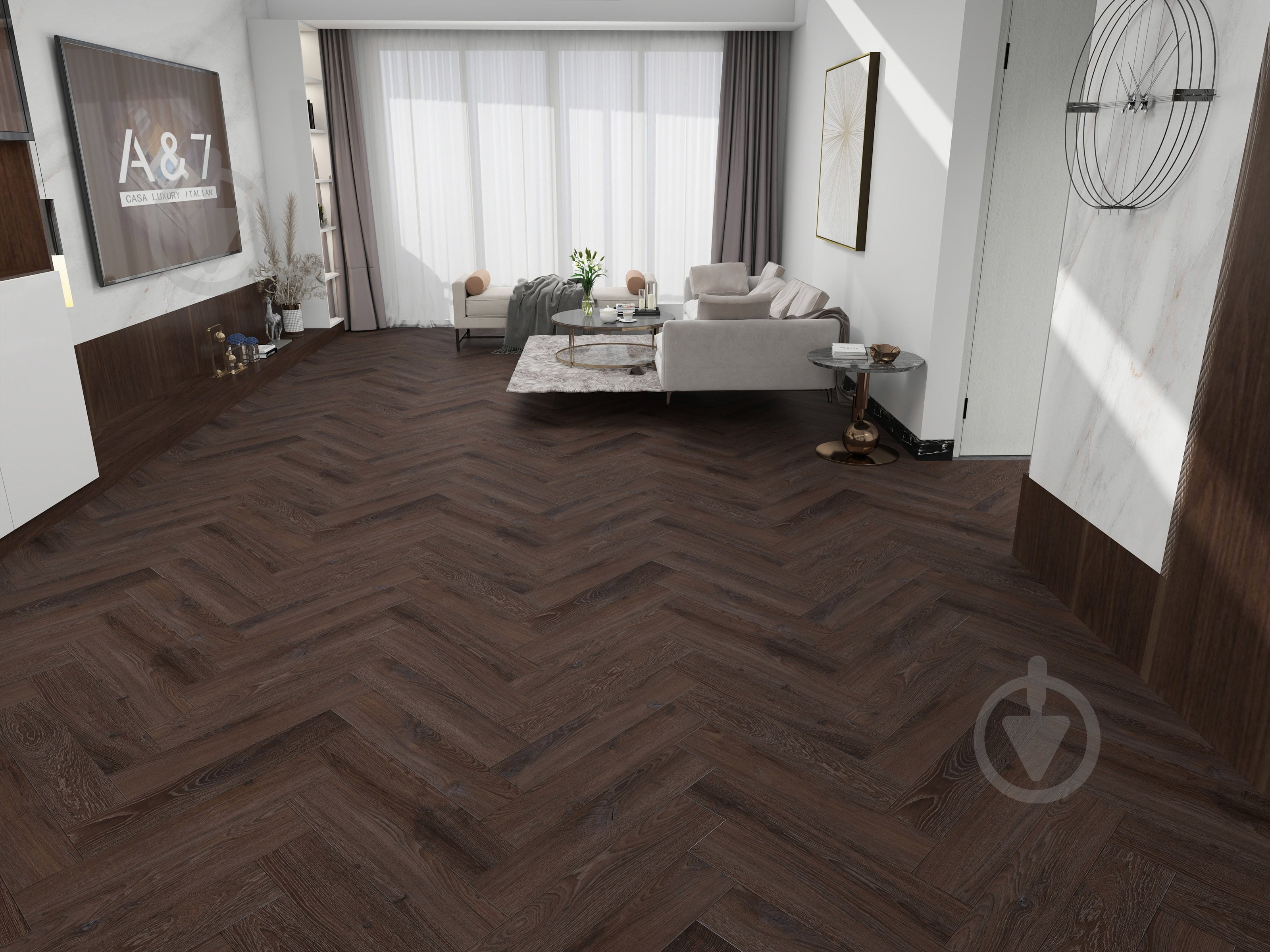 Ламинат GROSS WALD Herringbone 4V Дуб Antharas 33/АС4/8 мм - фото 2 Ламинат GROSS WALD Herringbone 4V Дуб Antharas 33/АС4/8 мм - фото 2