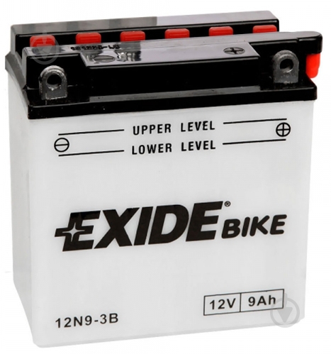 Аккумулятор автомобильный EXIDE 9Ah 85A 12V «+» справа (12N9-3B) - фото 1 Аккумулятор автомобильный EXIDE 9Ah 85A 12V «+» справа (12N9-3B) - фото 1