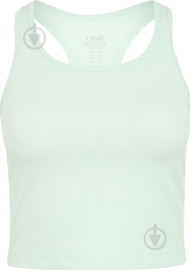 Майка Casall Bold Rib Crop Tank 20424079 р.34 оливковий - фото 1